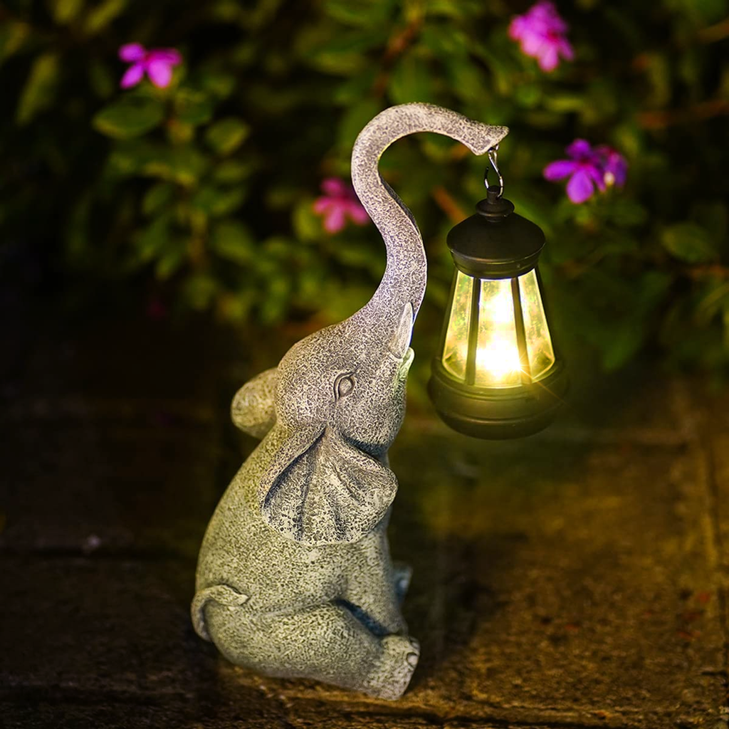 Decorative Lamp in the Shape of an Elephant | Golden Light