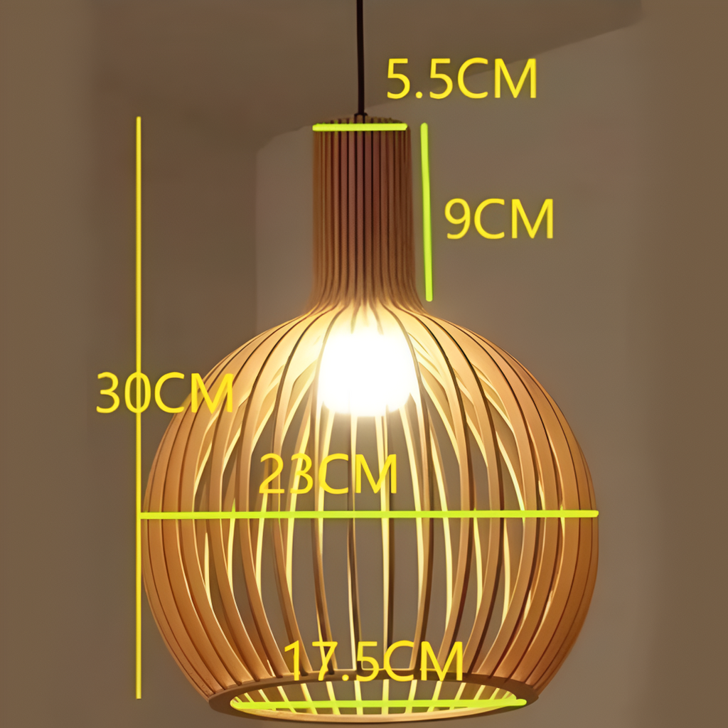 Lámpara de Techo Nórdica de Madera | Diseño Rústico