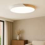 Nordic Wooden Ceiling Lamp | Round Shape