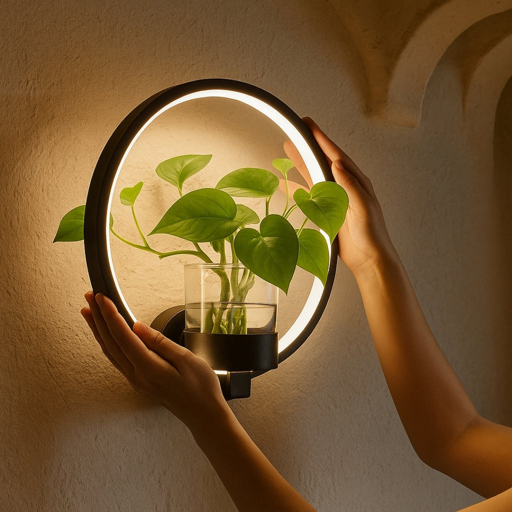 Luz De Pared Con Planta | Diseño Innovador