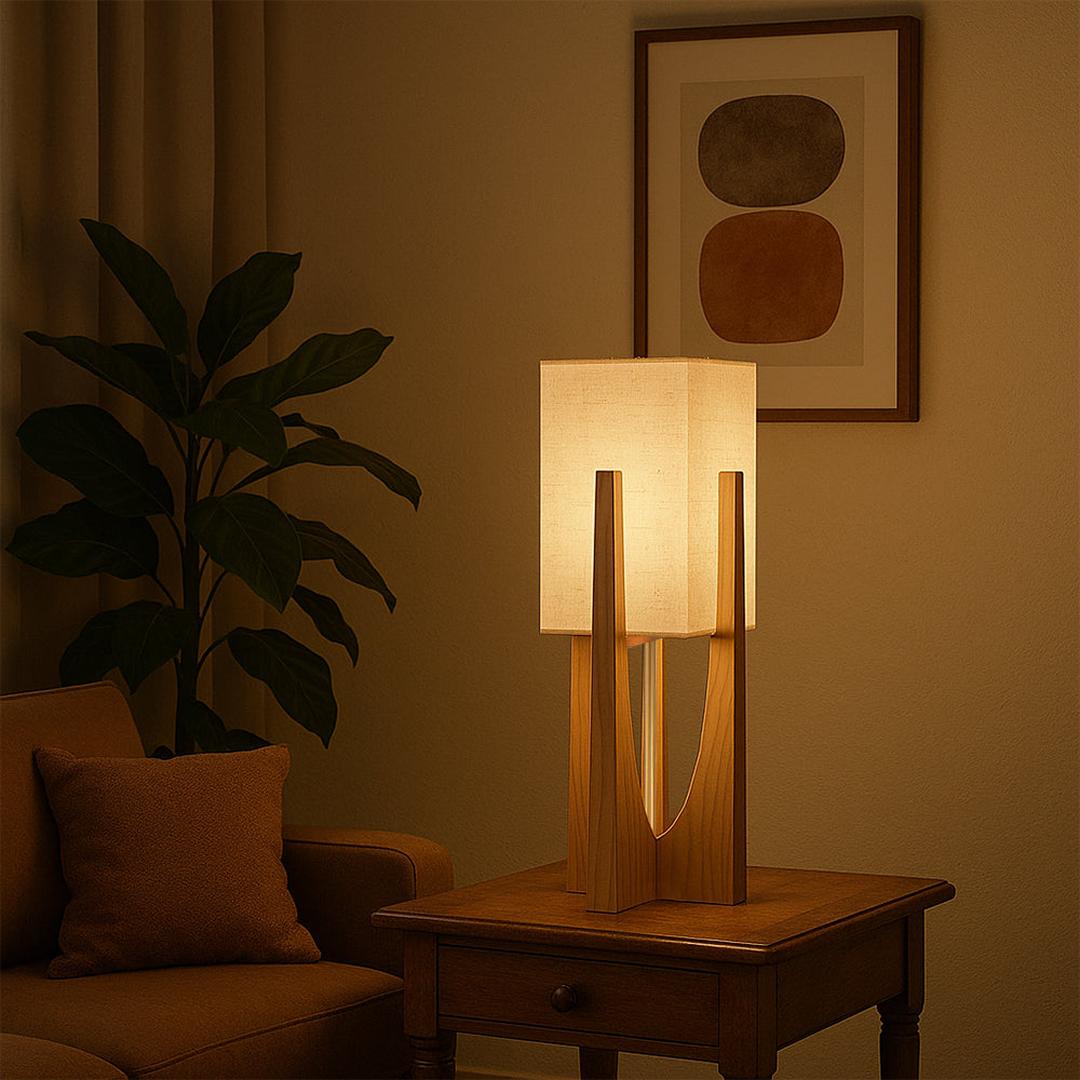 Wabi-Sabi Wooden Floor Lamp | Japanese Style