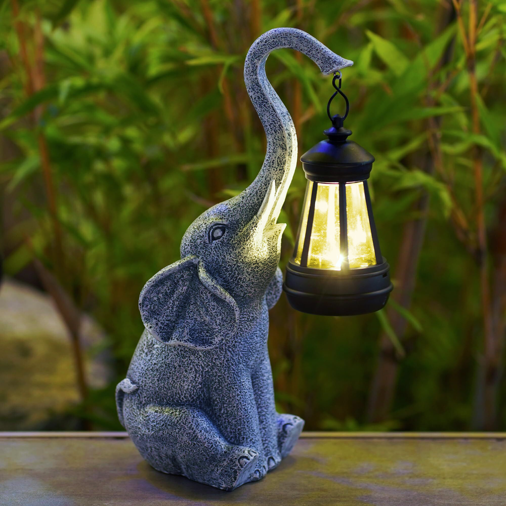 Decorative Lamp in the Shape of an Elephant | Golden Light