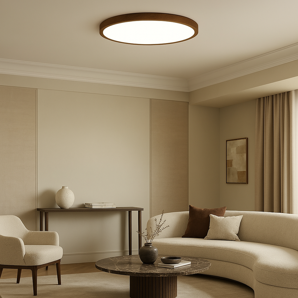 Wooden Ceiling Lamp | Round Shape