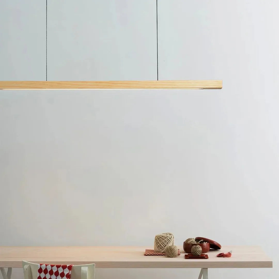 Lámpara Colgante de Cocina de Madera | Diseño Moderno