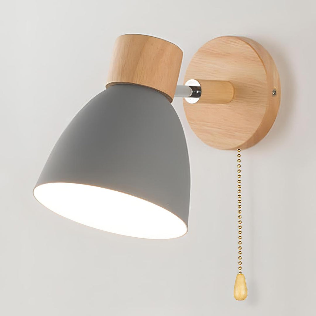 Nordic Hanging Wall Lamp | Wooden Switch