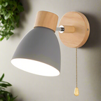 Nordic Hanging Wall Lamp | Wooden Switch