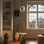 Lámpara Colgante Decorativa De Vidrio Negro | Estilo Nórdico