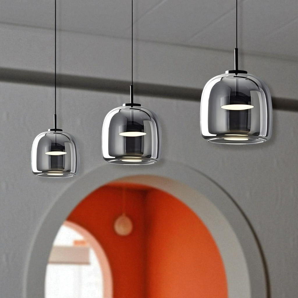 Lámpara Colgante Decorativa De Vidrio Negro | Estilo Nórdico