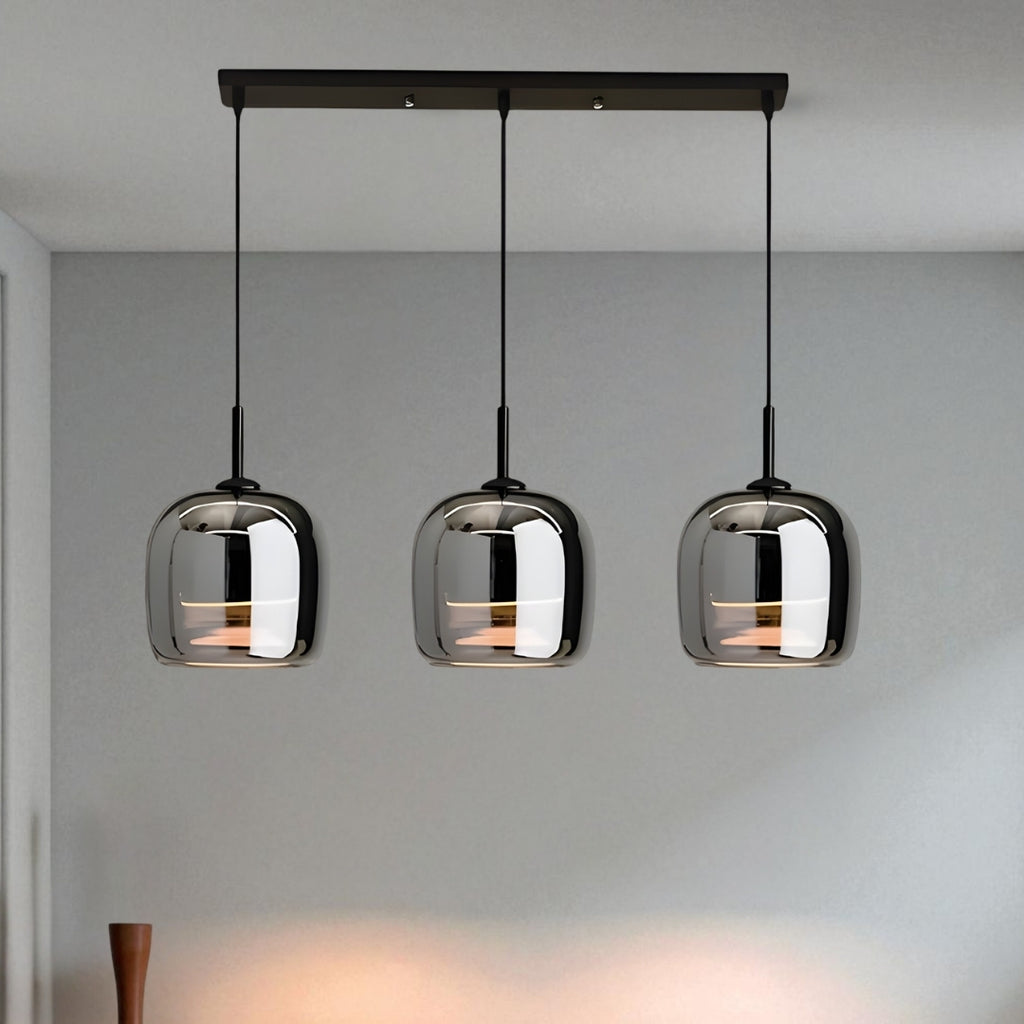 Lámpara Colgante Decorativa De Vidrio Negro | Estilo Nórdico