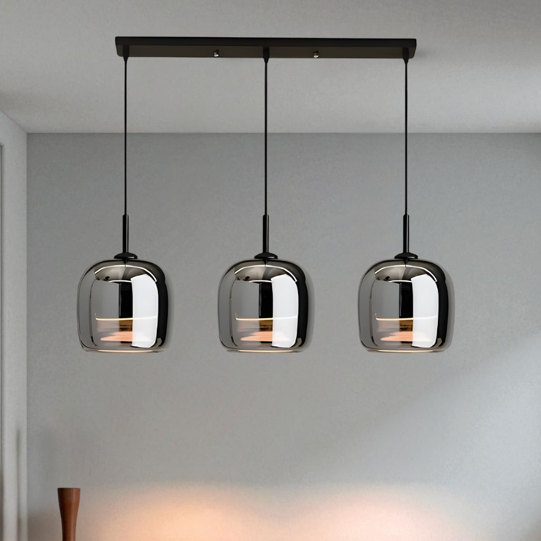 Lámpara Colgante Decorativa De Vidrio Negro | Estilo Nórdico