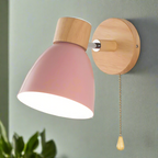 Nordic Hanging Wall Lamp | Wooden Switch