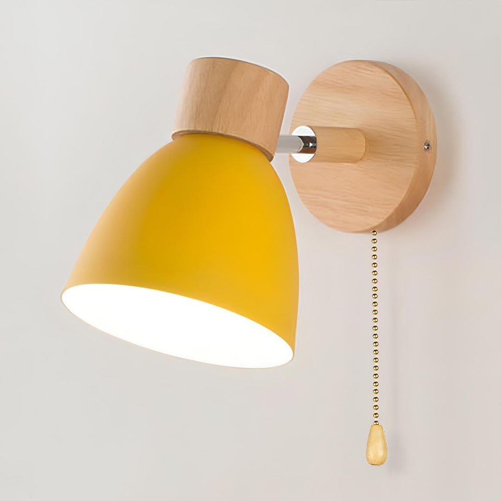 Nordic Hanging Wall Lamp | Wooden Switch