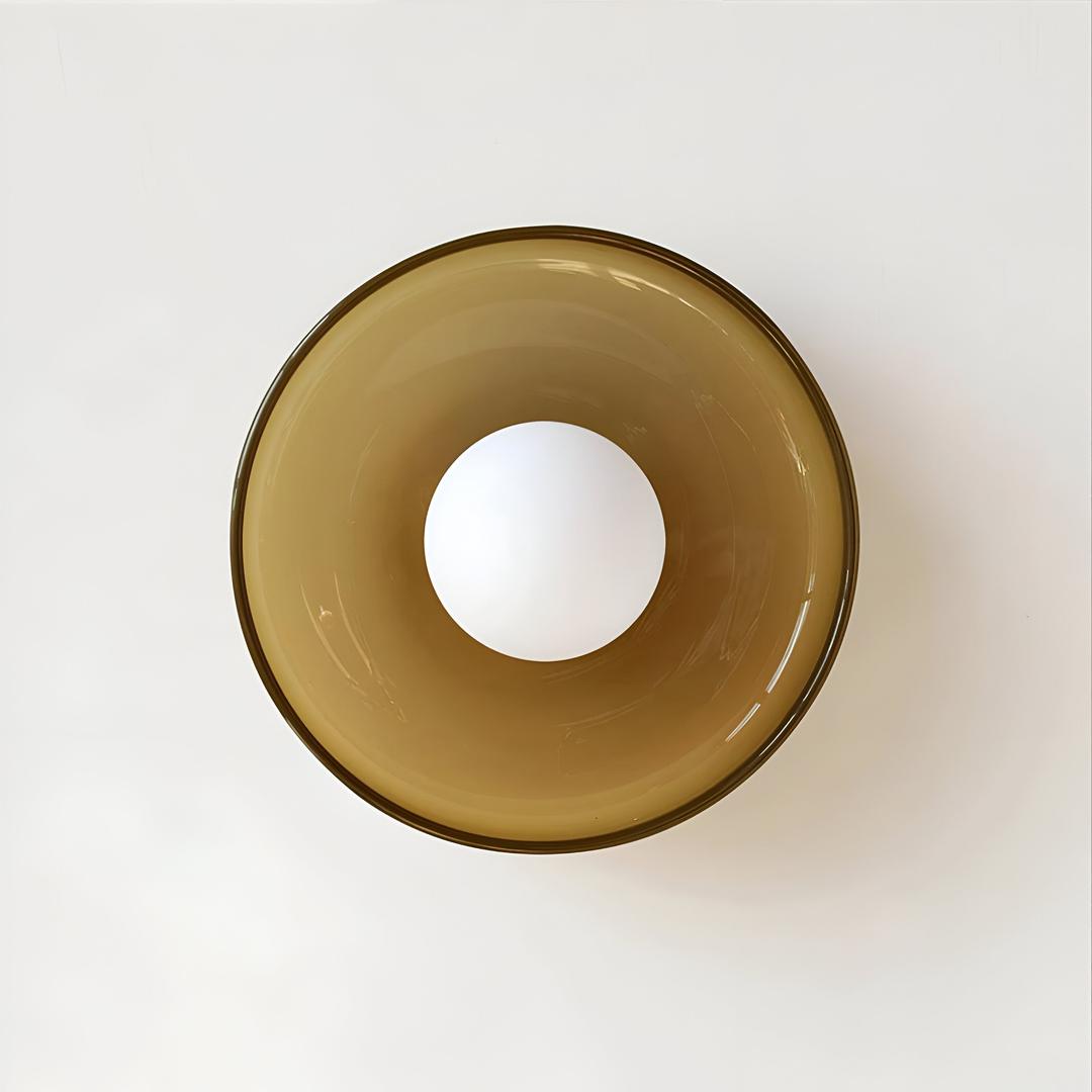 Lámpara de Techo Nórdica de Vidrio | Montaje Semiatinado