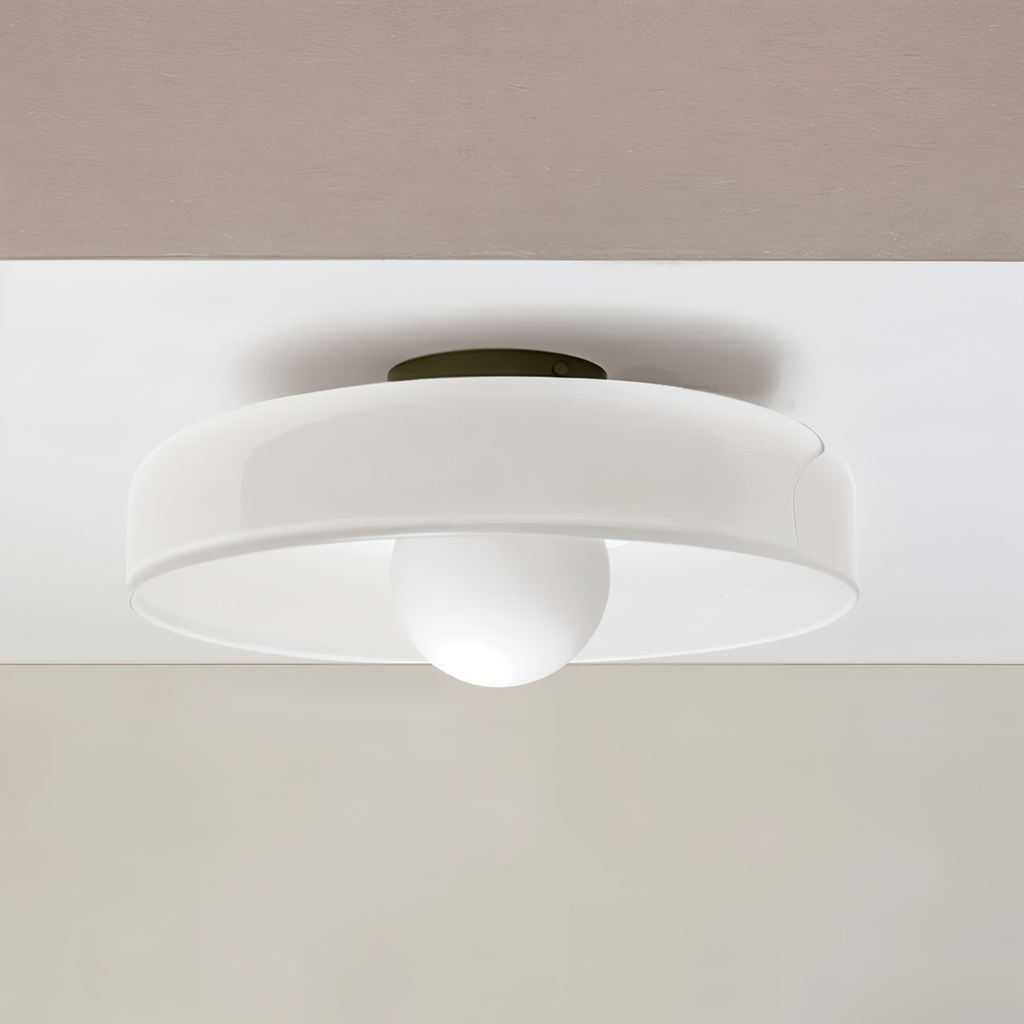 Lámpara de Techo Nórdica de Vidrio | Montaje Semiatinado