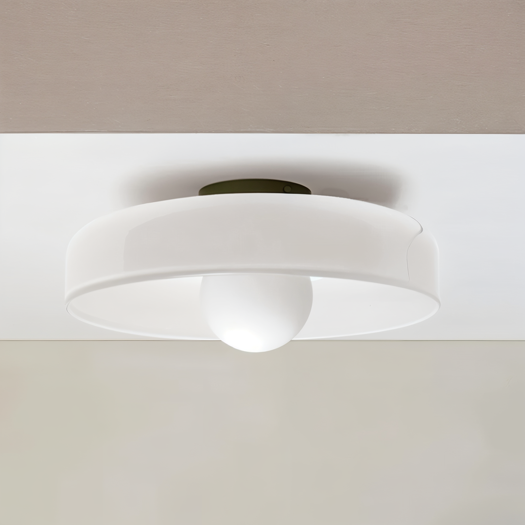 Lámpara de Techo Nórdica de Vidrio | Montaje Semiatinado