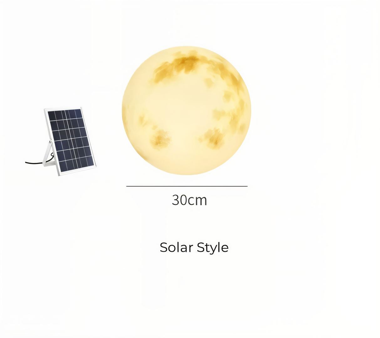 IP65 Moon-Shaped Solar Garden Light | Outdoor Lighting