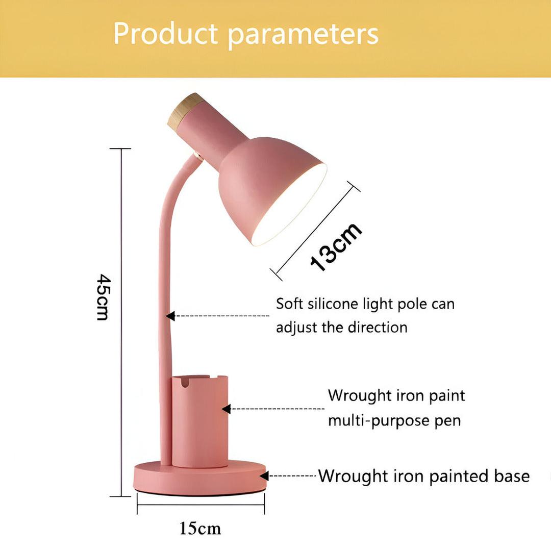 Lámpara de Mesa LED Nórdica Moderna | Con Porta Lápices Elegante