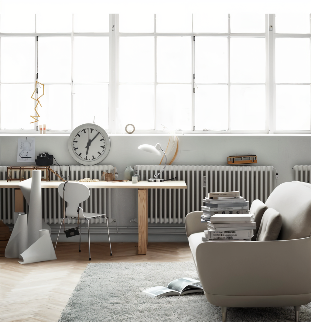 Lámpara de Mesa Regulable con Cúpula de Hierro | Estilo Vintage