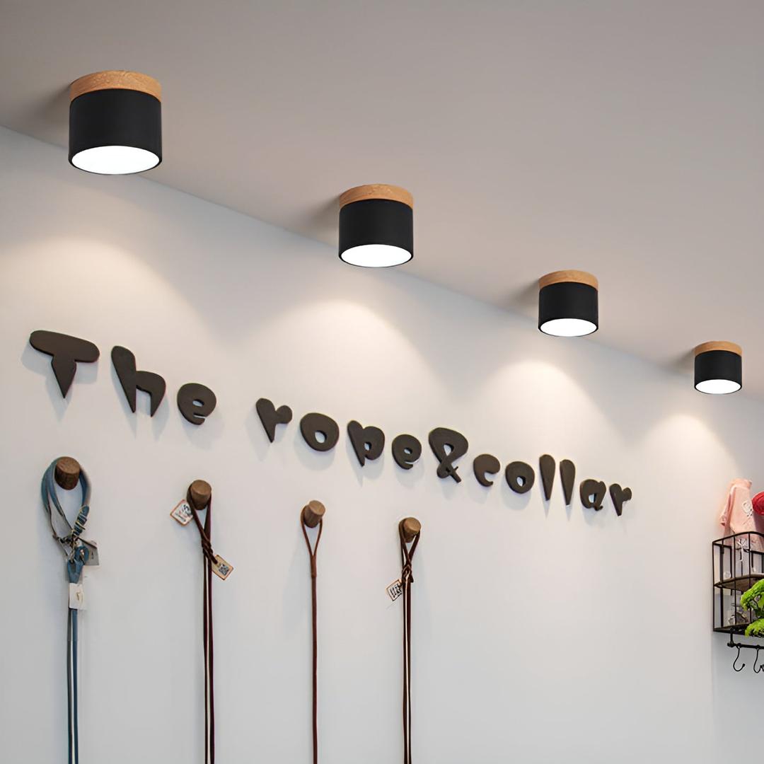 Lámpara de Techo Cilíndrica de Superficie | Estilo Vintage