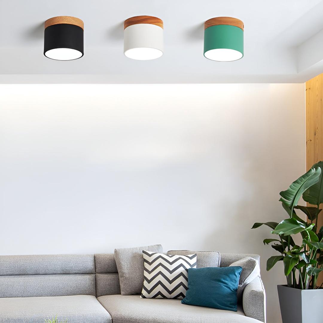 Lámpara de Techo Cilíndrica de Superficie | Estilo Vintage