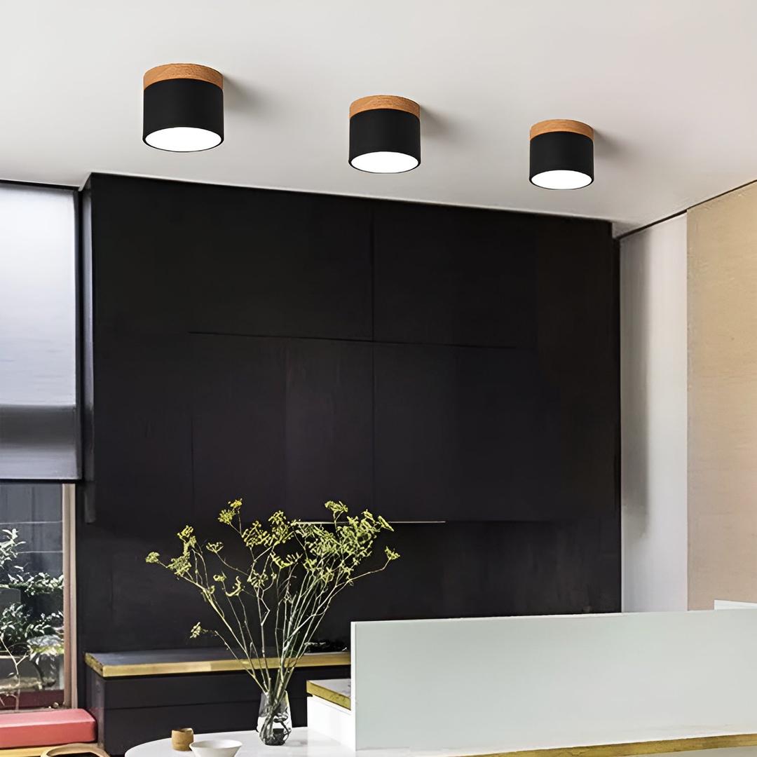 Lámpara de Techo Cilíndrica de Superficie | Estilo Vintage