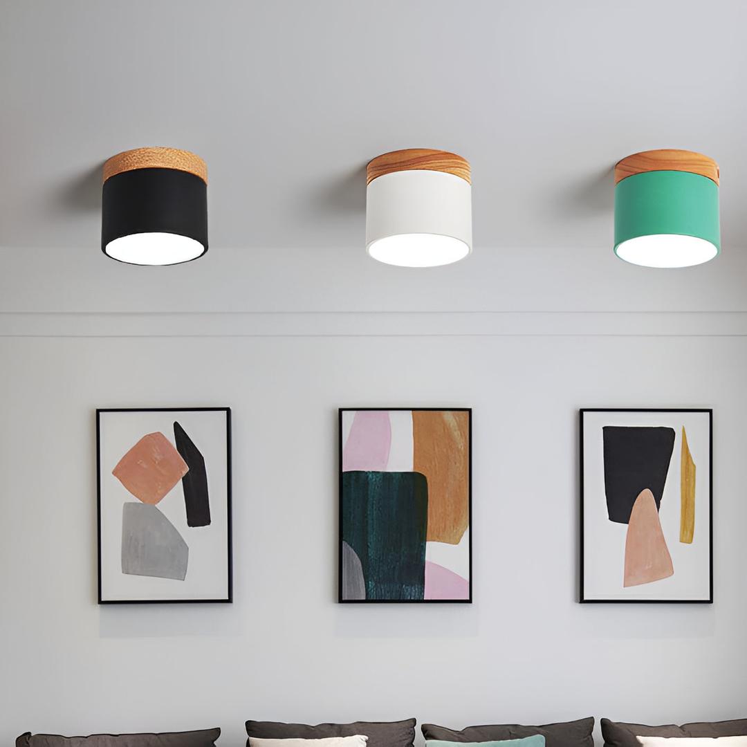 Lámpara de Techo Cilíndrica de Superficie | Estilo Vintage