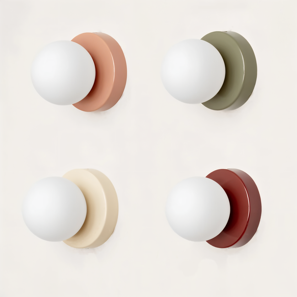 Lámpara de Pared LED con Globo de Cristal Blanco | Interior