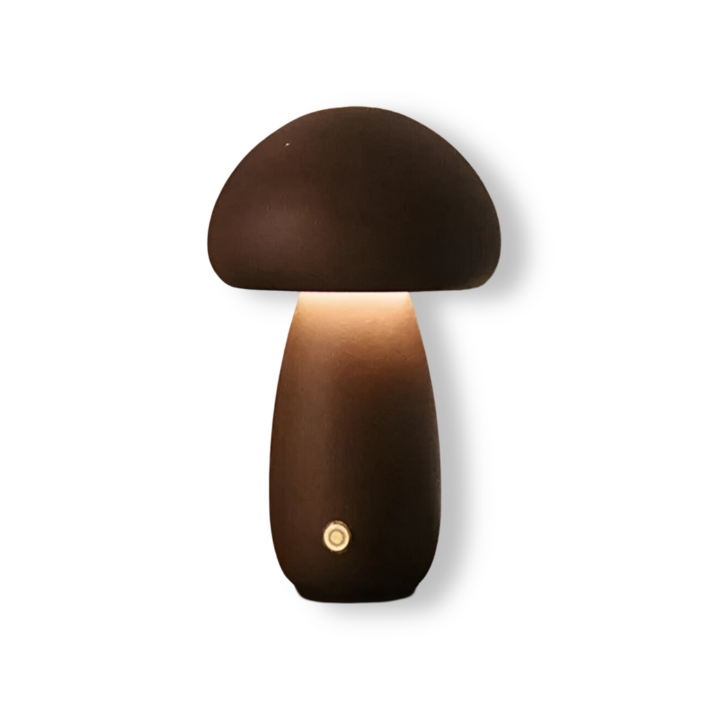 Lámpara de Mesa LED de Madera | Control Táctil