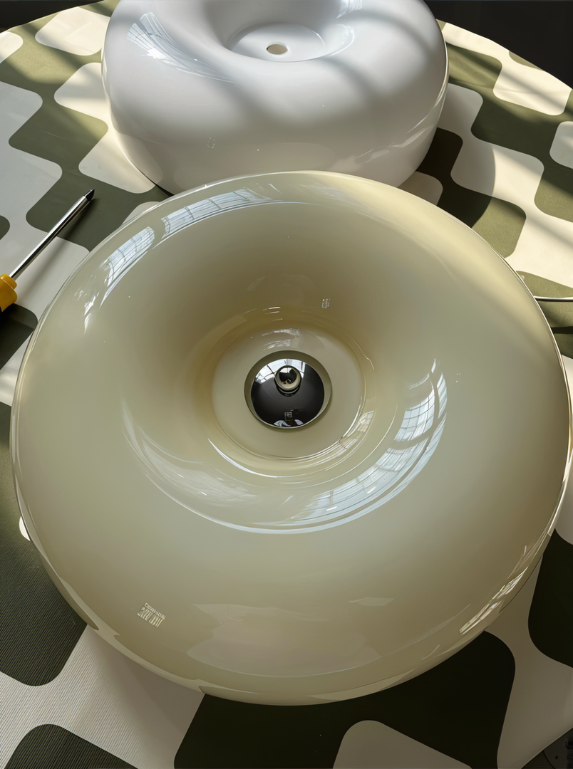 Lámpara de Techo Nórdica de Vidrio | Forma de Donut