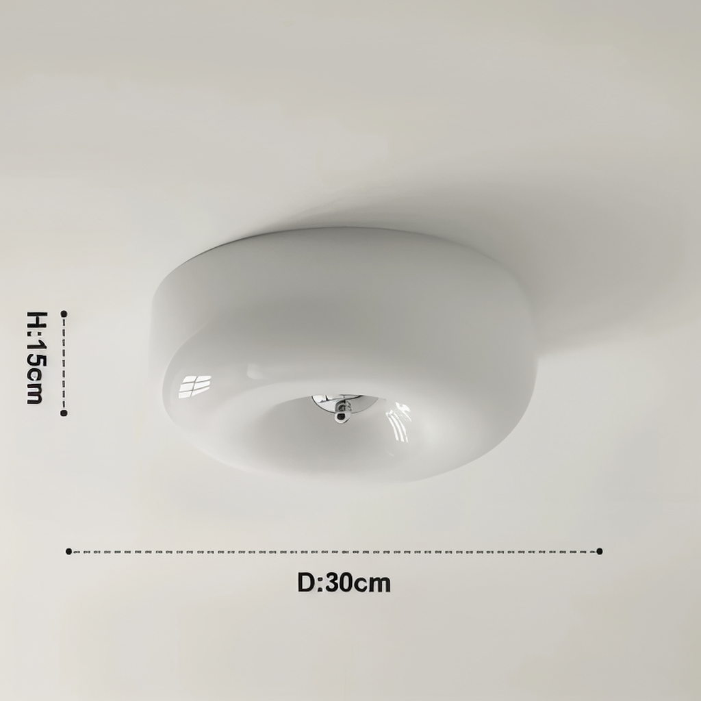 Lámpara de Techo Nórdica de Vidrio | Forma de Donut