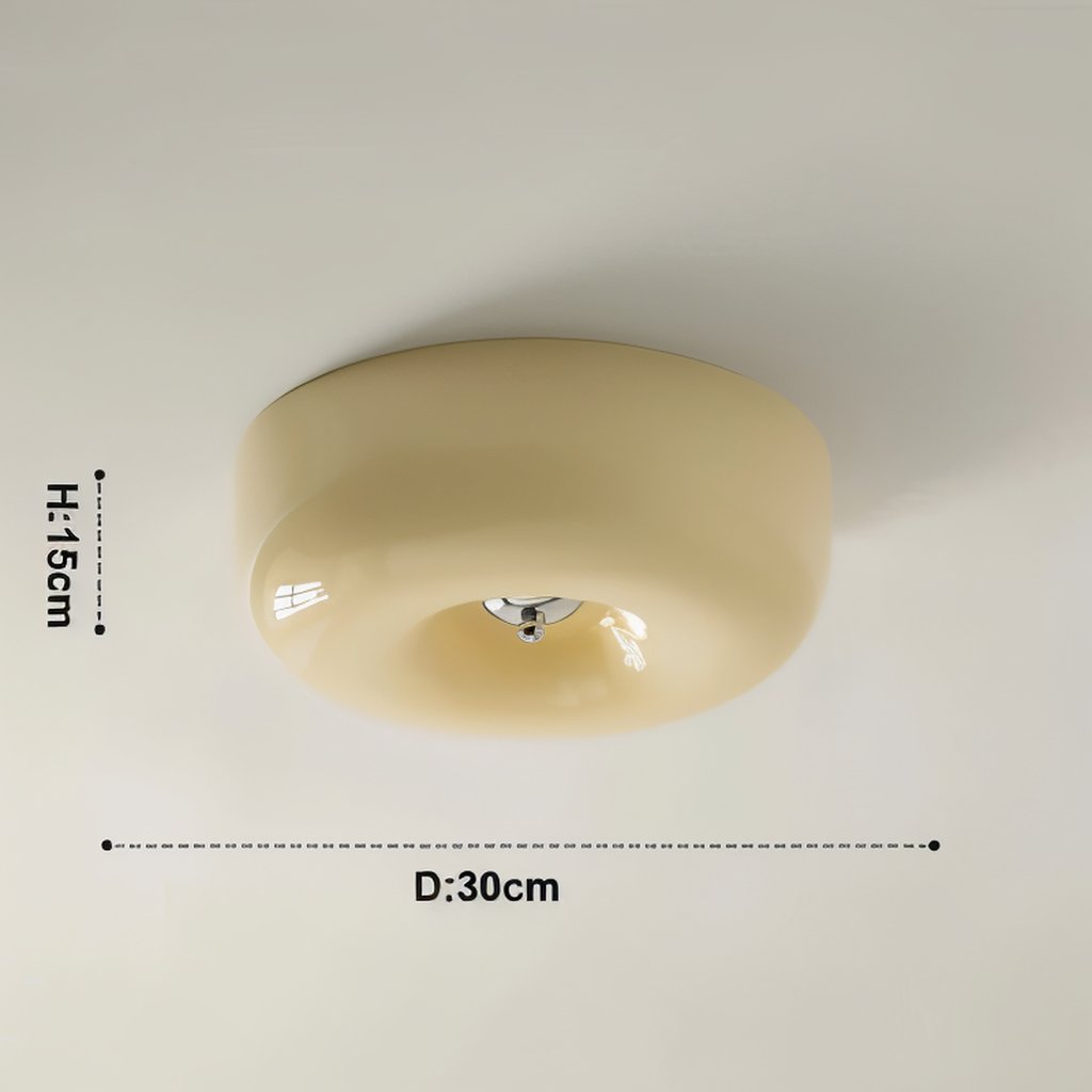 Lámpara de Techo Nórdica de Vidrio | Forma de Donut