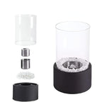 Chimenea de Mesa Elegante con Base de Metal Negra | Estética Moderna