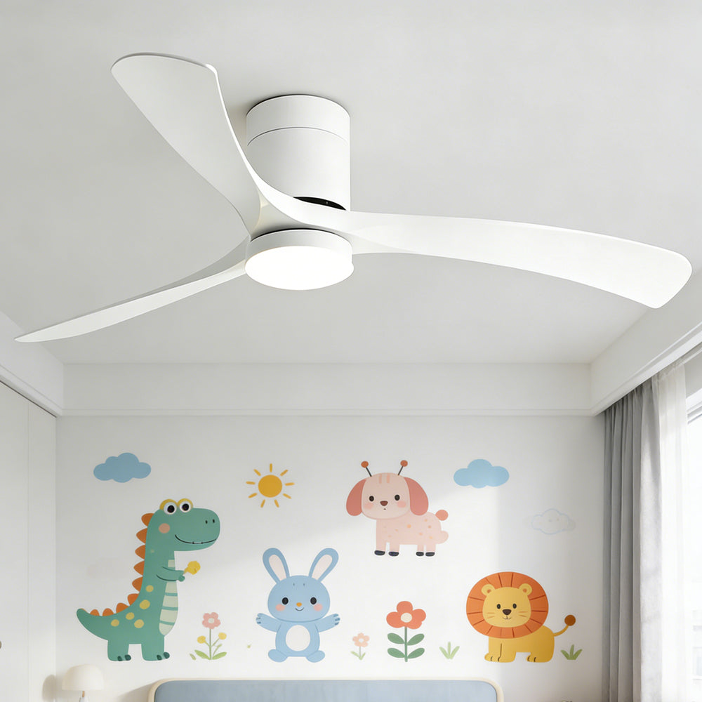 Intelligenter Ventilator mit Acryllicht und eleganter, moderner Helligkeitsregulierung