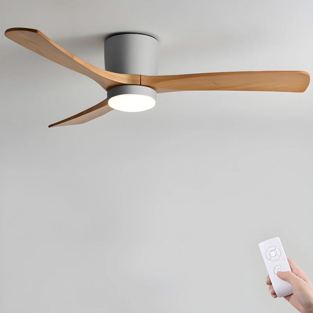 Modern Ceiling Fan with Wooden Lighting