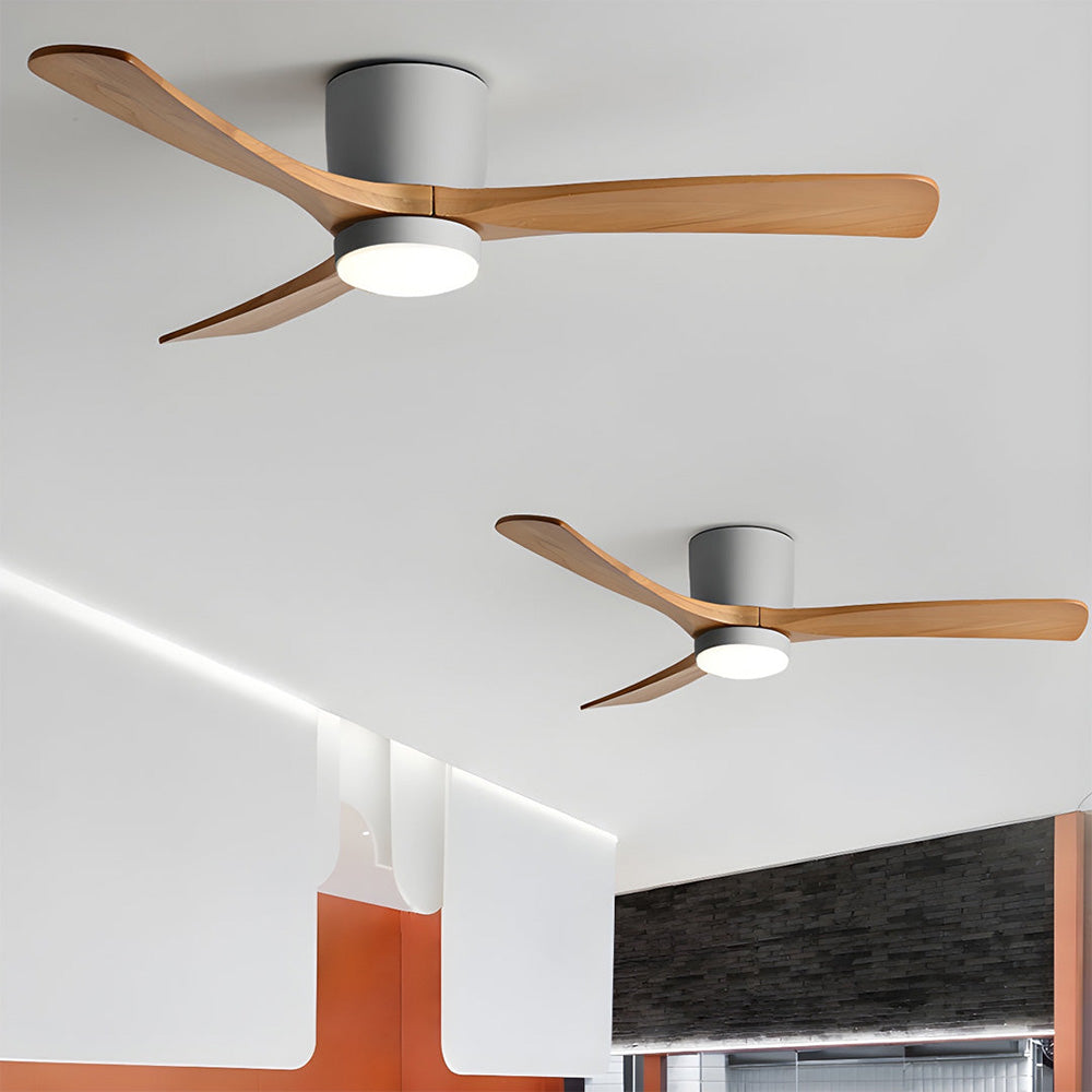 Modern Ceiling Fan with Wooden Lighting