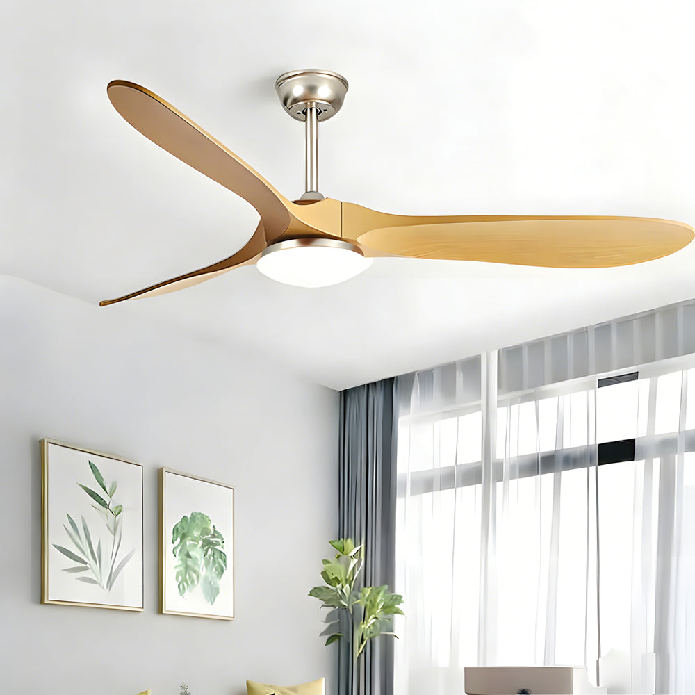 Ventilador de Techo LED de Madera Estilo Retro Minimalista Americana