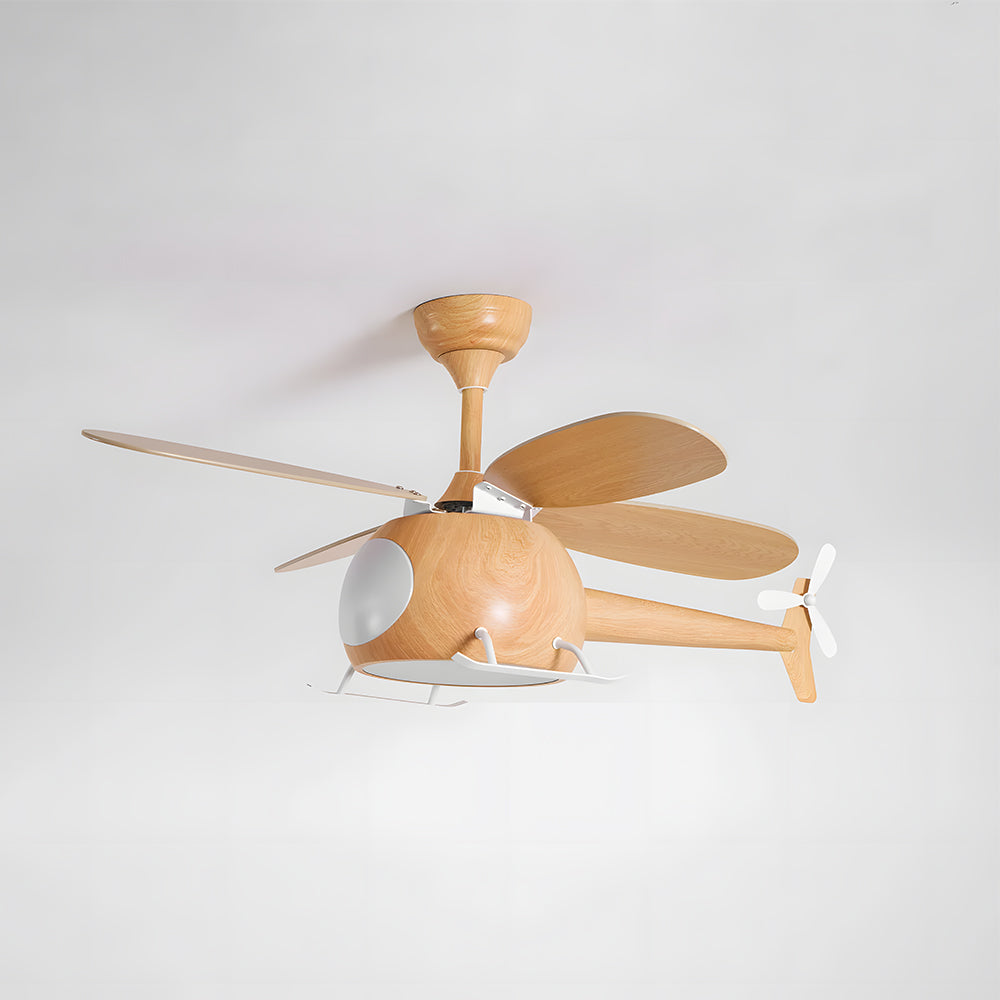 Deckenventilator aus Metall mit kreativem Flugzeugdesign im Cartoon-Stil