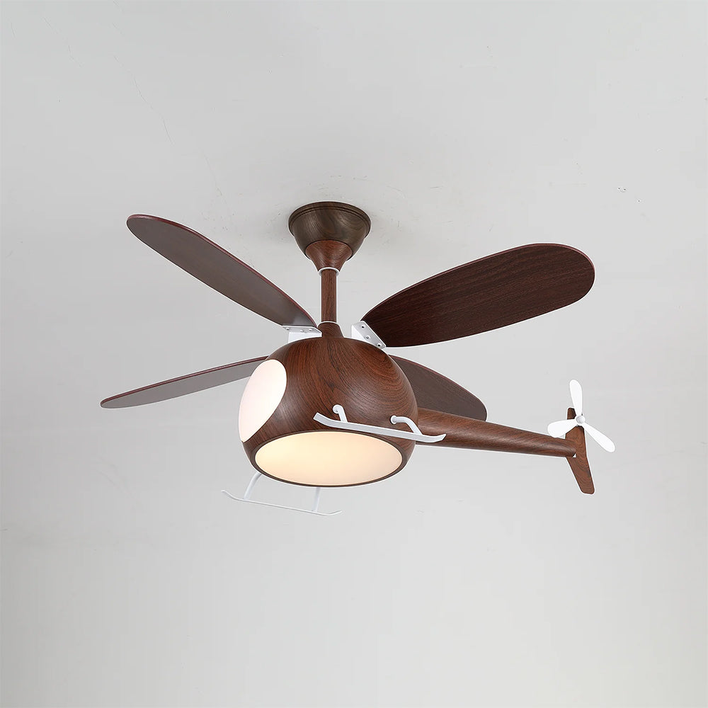 Deckenventilator aus Metall mit kreativem Flugzeugdesign im Cartoon-Stil