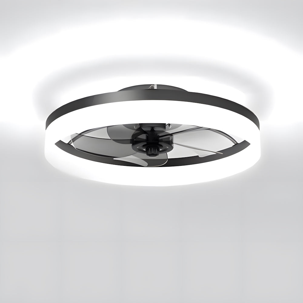 Ventilatore da Soffitto LED Minimalista a Basso Profilo con Illuminazione Moderna