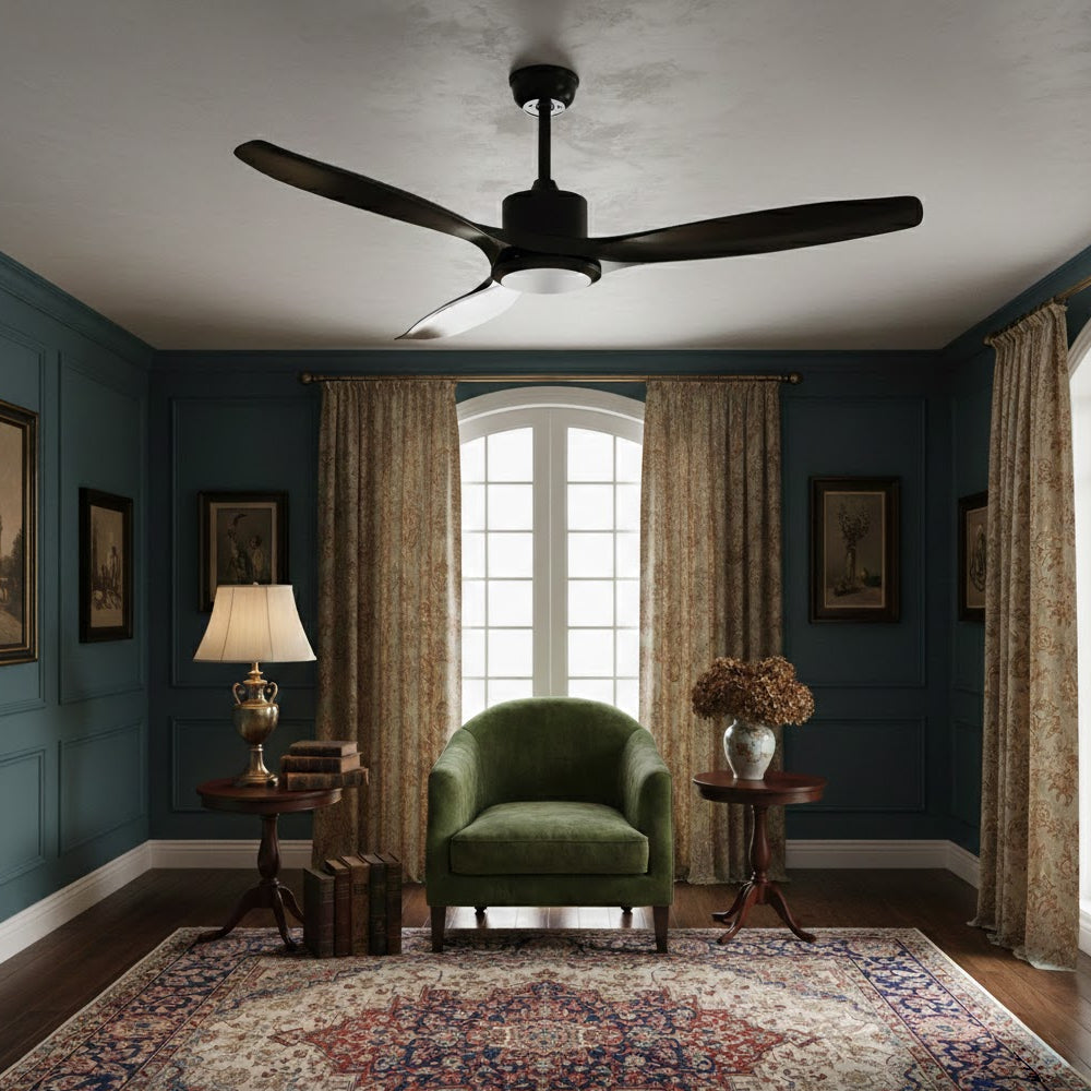 Minimalist Wooden Ceiling Fan American Style