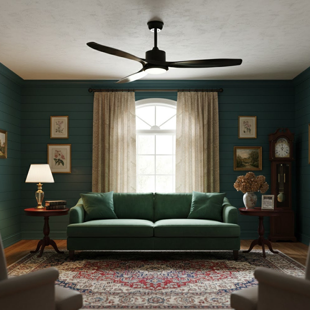 Minimalist Wooden Ceiling Fan American Style