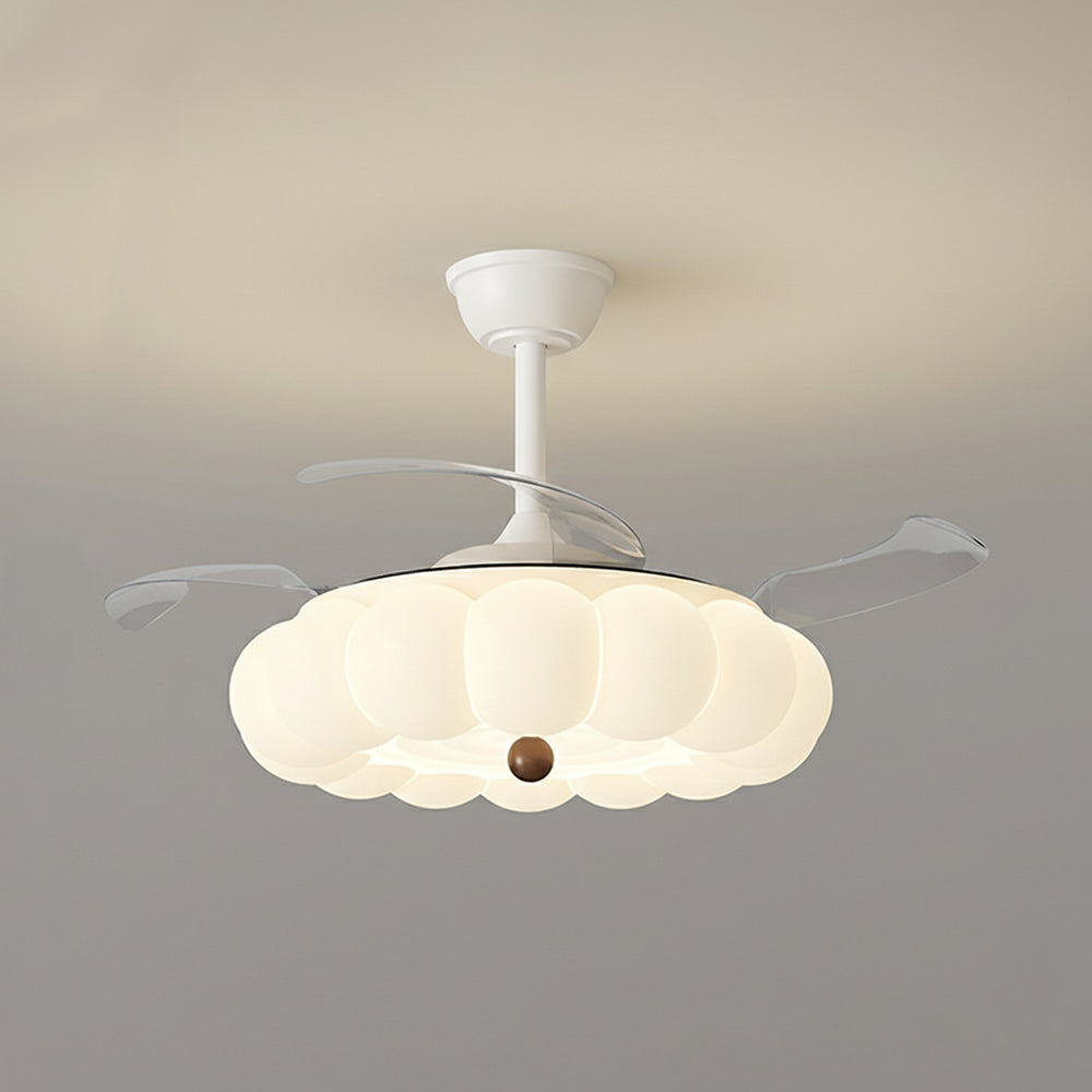 LED Ceiling Fan with Modern Design and Petal Outline