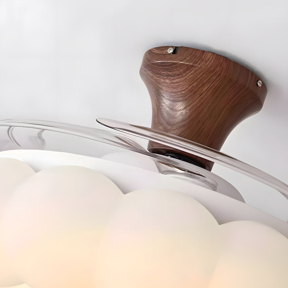 LED Ceiling Fan with Modern Design and Petal Outline