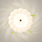 LED Ceiling Fan with Modern Design and Petal Outline