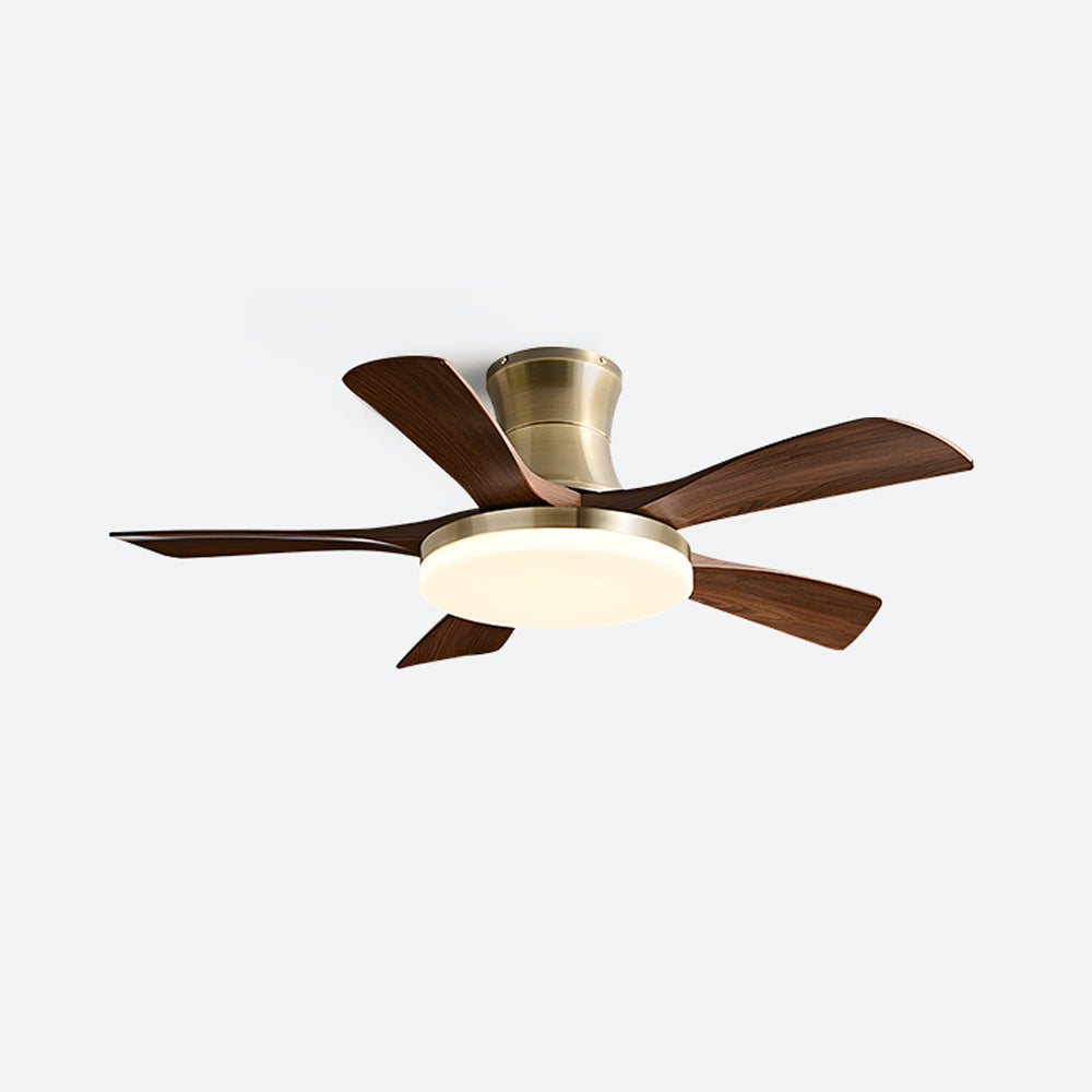 Ventilador de Techo Moderno de Bajo Perfil con Luz LED de Acrílico