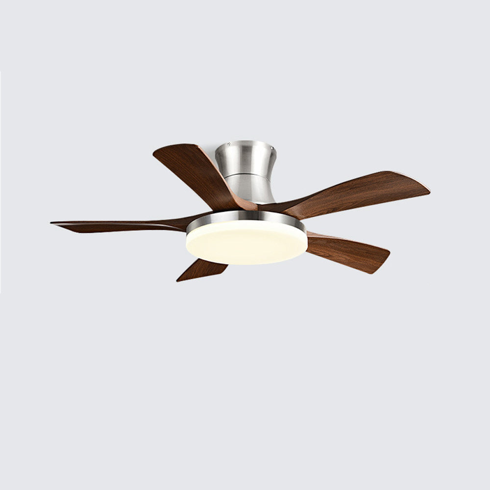 Ventilador de Techo Moderno de Bajo Perfil con Luz LED de Acrílico