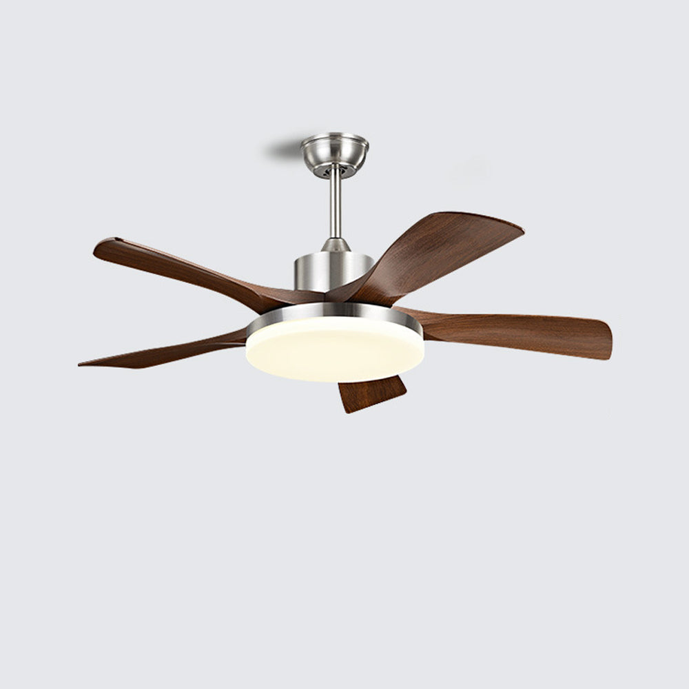 Ventilador de Techo Moderno de Bajo Perfil con Luz LED de Acrílico