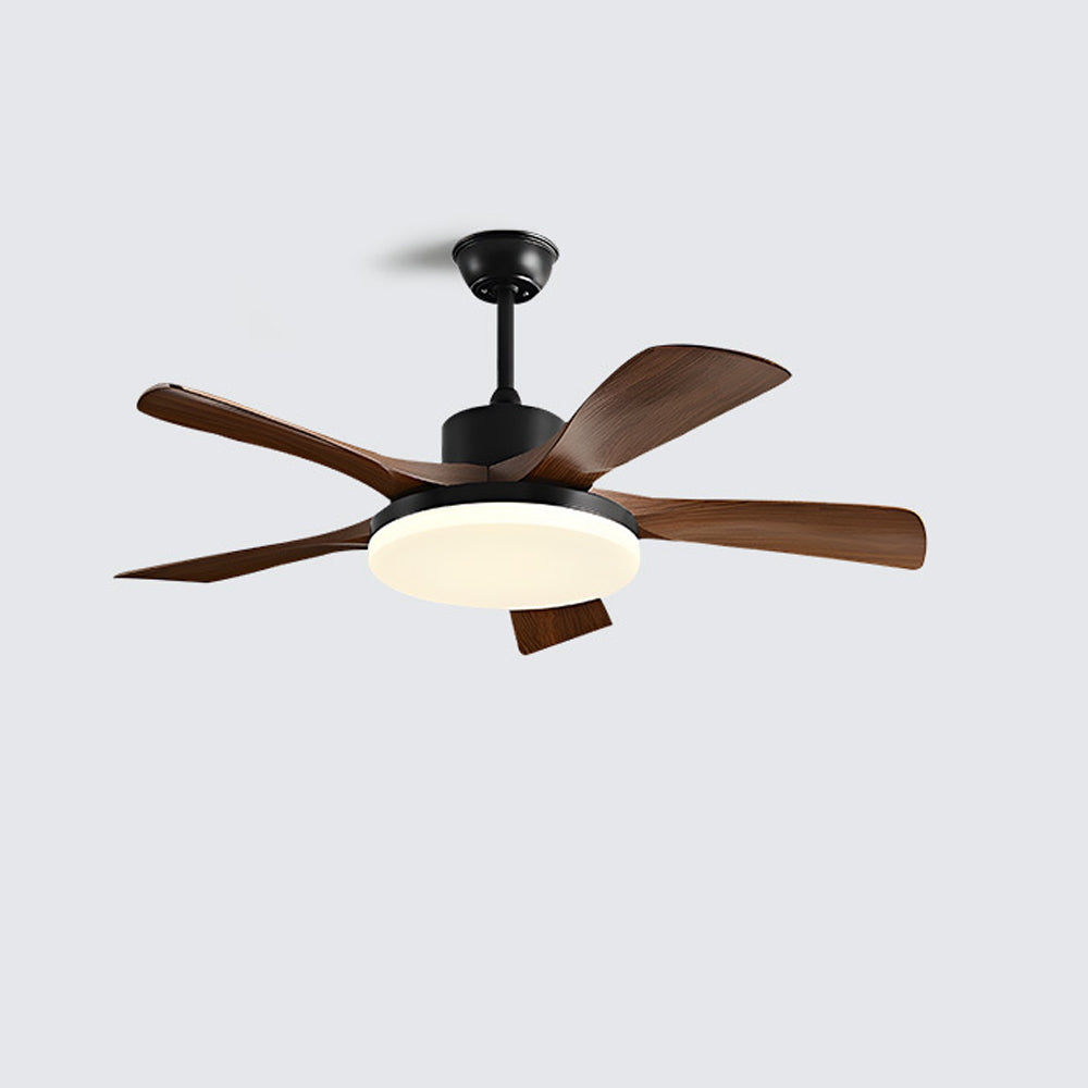 Ventilador de Techo Moderno de Bajo Perfil con Luz LED de Acrílico