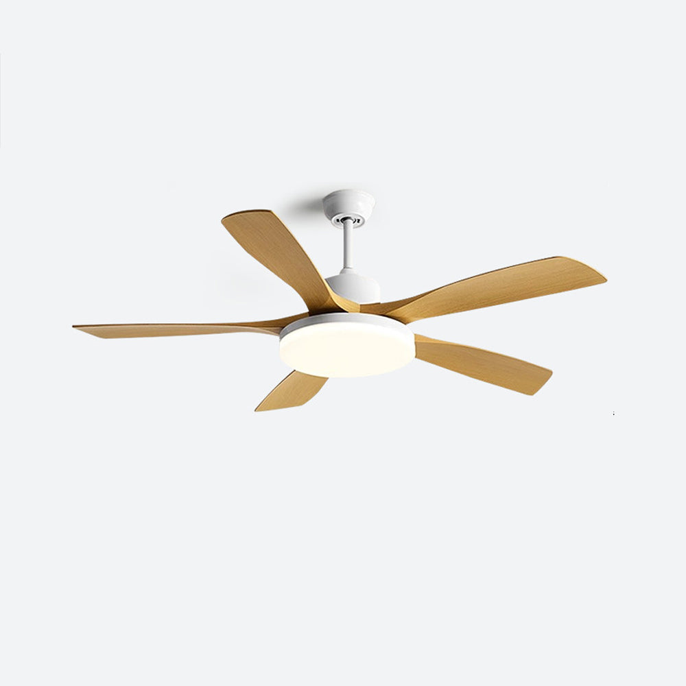 Ventilador de Techo Moderno de Bajo Perfil con Luz LED de Acrílico