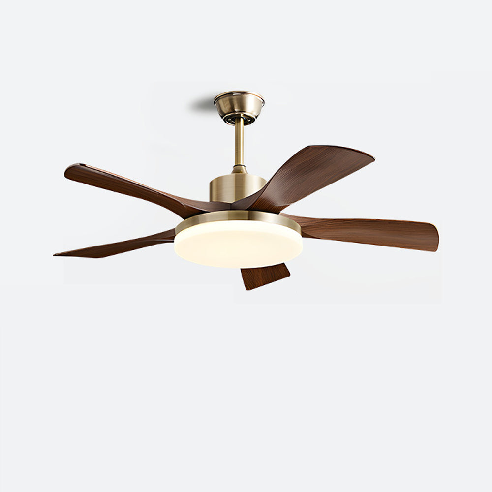 Ventilador de Techo Moderno de Bajo Perfil con Luz LED de Acrílico